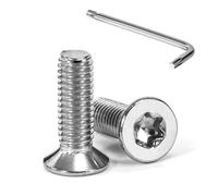 Tunejoy Viti a Testa Svasata M5 x 16 mm Vite Torx Bullone a Macchina in Acciaio Inox A2 V2A Viti a Testa Piatta con Chiavi a T25 Filettatura Completa 20 pezzi