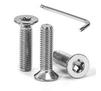 Tunejoy Viti a Testa Svasata M5 x 20 mm Vite Torx Bullone a Macchina in Acciaio Inox A2 V2A Viti a Testa Piatta con Chiavi a T25 Filettatura Completa 30 pezzi