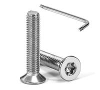 Tunejoy Viti a Testa Svasata M5 x 25 mm Vite Torx Bullone a Macchina in Acciaio Inox A2 V2A Viti a Testa Piatta con Chiavi a T25 Filettatura Completa 20 pezzi