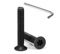 Tunejoy Viti a Testa Svasata M5 x 30 mm Vite Torx Nero Bullone a Macchina in Acciaio Inox A2 V2A Viti a Testa Piatta con Chiavi a T25 Filettatura Completa 20 pezzi