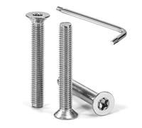 Tunejoy Viti a Testa Svasata M5 x 35 mm Vite Torx Bullone a Macchina in Acciaio Inox A2 V2A Viti a Testa Piatta con Chiavi a T25 Filettatura Completa 30 pezzi