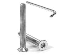 Tunejoy Viti a Testa Svasata M5 x 40 mm Vite Torx Bullone a Macchina in Acciaio Inox A2 V2A Viti a Testa Piatta con Chiavi a T25 Filettatura Completa 20 pezzi