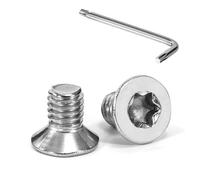 Tunejoy Viti a Testa Svasata M6 x 10 mm Vite Torx Bullone a Macchina in Acciaio Inox A2 V2A Viti a Testa Piatta con Chiavi a T30 Filettatura Completa 20 pezzi