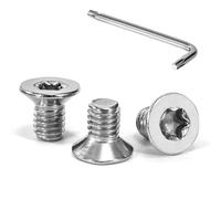 Tunejoy Viti a Testa Svasata M6 x 10 mm Vite Torx Bullone a Macchina in Acciaio Inox A2 V2A Viti a Testa Piatta con Chiavi a T30 Filettatura Completa 30 pezzi