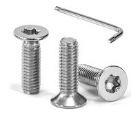 Tunejoy Viti a Testa Svasata M6 x 20 mm Vite Torx Bullone a Macchina in Acciaio Inox A2 V2A Viti a Testa Piatta con Chiavi a T30 Filettatura Completa 30 pezzi