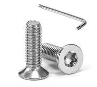 Tunejoy Viti a Testa Svasata M6 x 20 mm Vite Torx Bullone a Macchina in Acciaio Inox A2 V2A Viti a Testa Piatta con Chiavi a T30 Filettatura Completa 20 pezzi