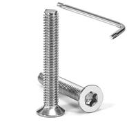Tunejoy Viti a Testa Svasata M6 x 40 mm Vite Torx Bullone a Macchina in Acciaio Inox A2 V2A Viti a Testa Piatta con Chiavi a T30 Filettatura Completa 20 pezzi