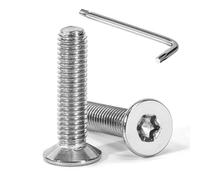 Tunejoy Viti a Testa Svasata M8 x 35 mm Vite Torx Bullone a Macchina in Acciaio Inox A2 V2A Viti a Testa Piatta con Chiavi a T40 Filettatura Completa 20 pezzi