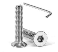 Tunejoy Viti a Testa Svasata M8 x 40 mm Vite Torx Bullone a Macchina in Acciaio Inox A2 V2A Viti a Testa Piatta con Chiavi a T40 Filettatura Completa 20 pezzi