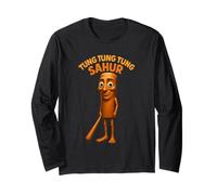 Tung Tung Sahur Italiano Brainrot Meme Strano Umorismo Maglia a Manica