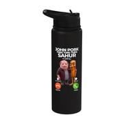Tung Tung Tung Sahur John Pork Meme Brainrot Calling Stainless Steel Insulated Water Bottle