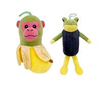Tung Tung Tung Sahur Plush, 2025 New Tralalero Tralala Plush, Italian Brain rot Stuffed Figure Pillow Gift for Fan (Banana + Frog)