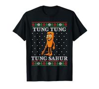 Tung Tung Tung Sahur Ugly Christmas Sweater Italian Brainrot Maglietta