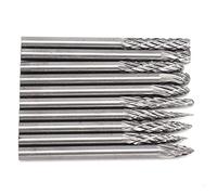 Tungsten Acciaio in acciaio Testa a doppia scanalatura Bitto di perforazione di fresatura 10pcs 3x3 mm Cutter di fresatura per la lavorazione meccanica Elaborazione delle arti