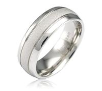 Tungsten Rings For Men Women Wedding SandBlasted Finish Dome Edge Sizes 616 Lubrificante per Piscina O Anelli (Silver, B)