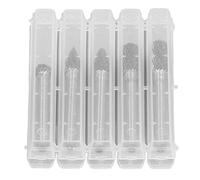 Tungsten Steel Carbide Shaping File Bits 5Pcs | 2 Pattern Woodworking Grinding Head for Wood/Plastic/Soft Materials | Shank for Engraving & Chamfering