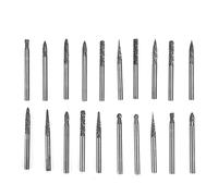 Tungsten Steel Carving Burr Bits | Double Slot Design for Quick Chip Removal | High Hardness & Non - Corrosive for Form Processing/Metal Engraving | 20pcs Set, D3 x 38mm
