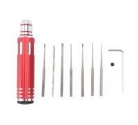 Tungsten Steel Resin Carving Scribe Line Cutting Tool Scalpello con 7 lame 0,1 0,2 0,4 0,6 0,8 1,0 2,0 mm, rosso