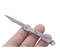 Tungyi Daily Pocket Folding Utility Knife con 10 lame sostituibili a cambio rapido, ultra compatto e leggero (acciaio inossidabile)