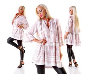 Tunic Kaftan Women's Ethnic Aztec Pattern Lyocell Ecological Fabric ARMAPP nuovo