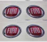 TUNING ADESIVO STICKERS STICKER 3D X 4 PEZZI 5,5 cm LOGO FIAT GRANDE PUNTO 500