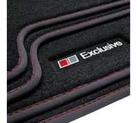 tuning-art A41 Exclusive Line Tappetini compatibile con Audi TT 8J Coupe 2006-2014, Cucitura:Rosso