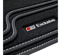 tuning-art A42 Exclusive Line Tappetini Compatibile con Audi A4 8H B6 B7 Cabrio 2002-2009, Cucitura:Argento