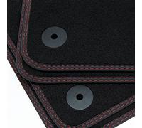 tuning-art BDN211 Tappetini Compatibile con Volkswagen Golf 7 Combi Berlina Golf 8 Combi Berlina 2012-2021 Doppia Cucitura, Cucitura:2X Rosso