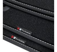 tuning-art BEF873 Tappetini per Kia Soul 2 2014-2024, Cucitura:Argento. Deluxe Velour