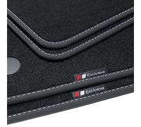 tuning-art BEF967 Exclusive Line Tappetini per Mercedes Classe E W213/ S213 2016-2023, Cucitura:Argento
