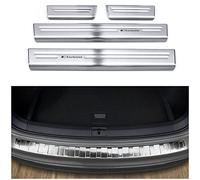 tuning-art L208-EX128 Protezione paraurti e Battitacco per Volkswagen Tiguan 2 2016-2024, Colore:Argento