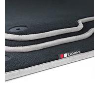 tuning-art LX375 Luxury-Line Tappetini per Range Rover Evoque L538 LV 2011-, Bordo:Argento