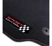 Tuning-art Set 4 Tappeti Auto Velours Nero per Seat Leon 2 1P 5 Porte 2005-2012