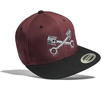Tuning cap: Piston 2 - Flexfit Classic Snapback Basecap con Ricamo - Berretto Cappello Regalo Uomini Donne - Motorismo Tuner Auto Moto Biker Chopper Corse Automobilismo (Rosso)