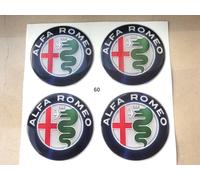 TUNING COPRIMOZZI BORCHIE ADESIVI 3D X4 50 mm ALFA ROMEO 147 159 GT MITO 2016