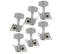 Tuning Guitar Tuning Keys Blocking Sunckers Silver Stable Stable Ukulele Electric Acoustic Music Accessori Strumenti (Due set di sinistra e quattro a destra)