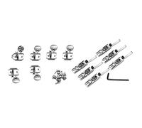 Tuning Machine Heads 1 Set Guitar Machine Teste Sintonizzatori Blocco Blocco String String Tuning Sintonizzatori PEGS Set E 1 Set Guitar Bridge String Selle Saddles