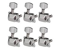 Tuning Machine Heads 6. PCS. Stringa Di Chitarra Tuning Tuner Tuner Tuner Sintonizzato Semi-chiuso Teste Per Chitarra Elettrica Folk Acoustic (Color : Silver 6Right)