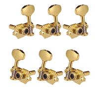 Tuning Machine Heads 6 Pezzi In Lega Di Zinco A Ingranaggi A Ingranaggio A Ingranaggio A Ingranaggio Anello Di Sintonizzazione 3L 3R Per Parti Di Chitarra Folk Acustica Oro