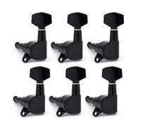 Tuning Machine Heads 6 Pz. Sintonizzazione Per Chitarra Tuner Tuner Machine Teste Testine Tuning PEG Machine Head Chrome-Gold-Black (Color : Black 6L)