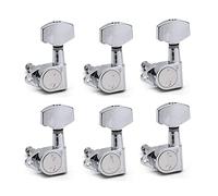 Tuning Machine Heads 6 Pz. Sintonizzazione Per Chitarra Tuner Tuner Machine Teste Testine Tuning PEG Machine Head Chrome-Gold-Black (Color : Big Peg Chrome 6L)