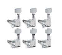 Tuning Machine Heads 6 Pz. Sintonizzazione Per Chitarra Tuner Tuner Machine Teste Testine Tuning PEG Machine Head Chrome-Gold-Black (Color : Chrome 6L)