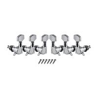 Tuning Machine Heads 6 Pz. Tasti Di Sintonizzazione Per Chitarra Acustica Sigillata Pioli 3l3r. Sintoni Automatici Per Macchine Argento