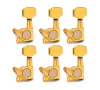 Tuning Machine Heads Big Square Sigillato Guitar Tuning Pegs Keys Sintonizzatori Machine Teste Per Chitarra Elettrica Nero/Gold/Chrome (Color : Gold 6L)