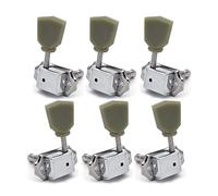 Tuning Machine Heads Mano Sinistra E Destra Chitarra Bloccaggio Corde Accordatura Pioli Teste Della Macchina Pulsante Verdastro Cromato (Color : Chrome 3R3L)