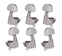 Tuning Machine Heads Pioli Per Accordatura Sigillati Per Chitarra Meccaniche A Semicerchio Meccaniche Di Ricambio Per Pioli Per Chitarra 3L3R (Color : Silver)