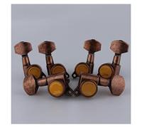 Tuning Machine Heads Sintonizzatori Per Chitarra Modelli Posteriore Blocco Posteriore Stringa Chitarra Elettrica Guitar Teste Antique Bronzo (Color : 3R3L)