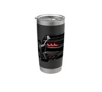 Tuning per auto da corsa su strada con vista posteriore Black Muscle Racing Bicchiere termico in acciaio inox doppia parete