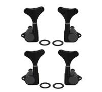 Tuning Piroli Per Chitarra 2L2R Meccaniche Sigillate Accordatori 4 Corde Pioli Per Basso Chiavi Cromate(Black)