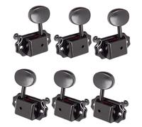 Tuning Piroli Per Chitarra 6 Pezzi Di Meccaniche Manopole Chiavi Di Accordatura Per Chitarra 3L E 3R Piroli Stile Vintage(Black)